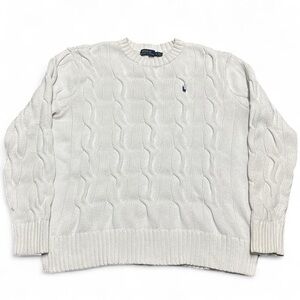 Ralph Lauren Men's Cable Knit Sweater - Cream